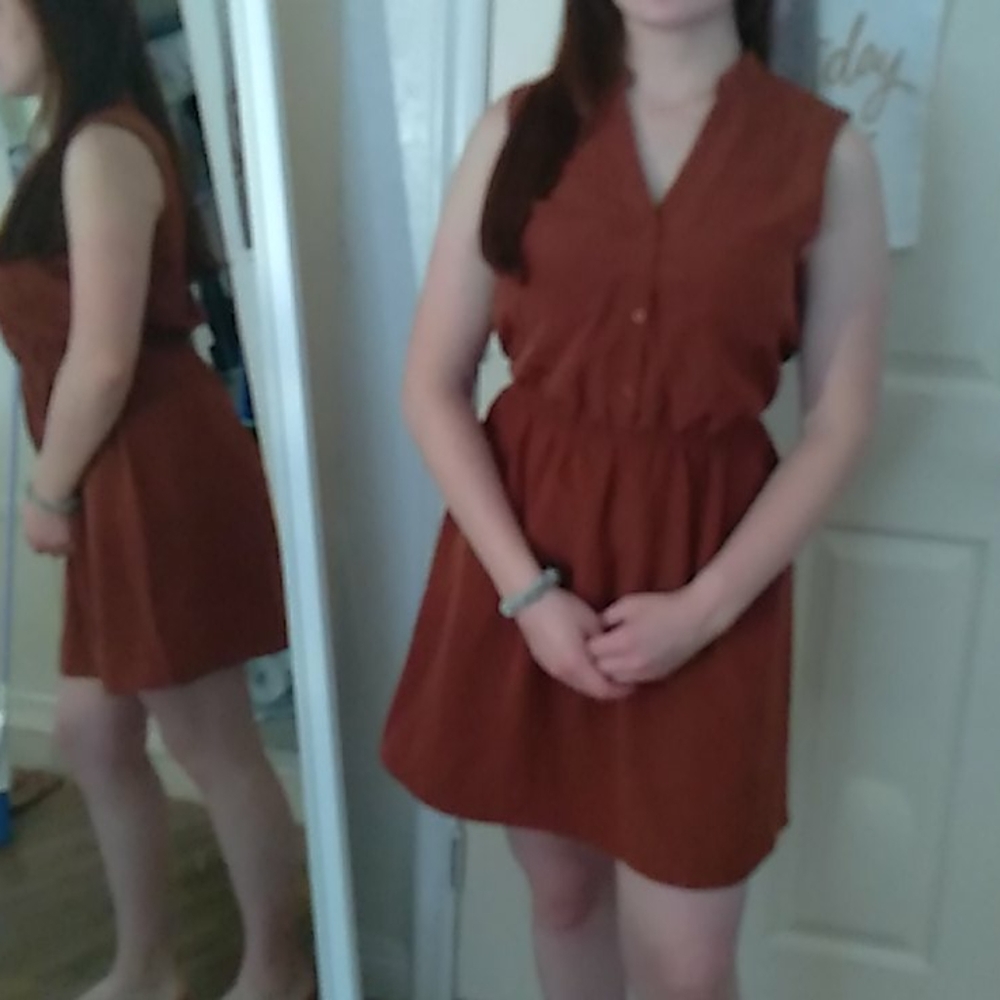 New tangerine dress with buttons size medium